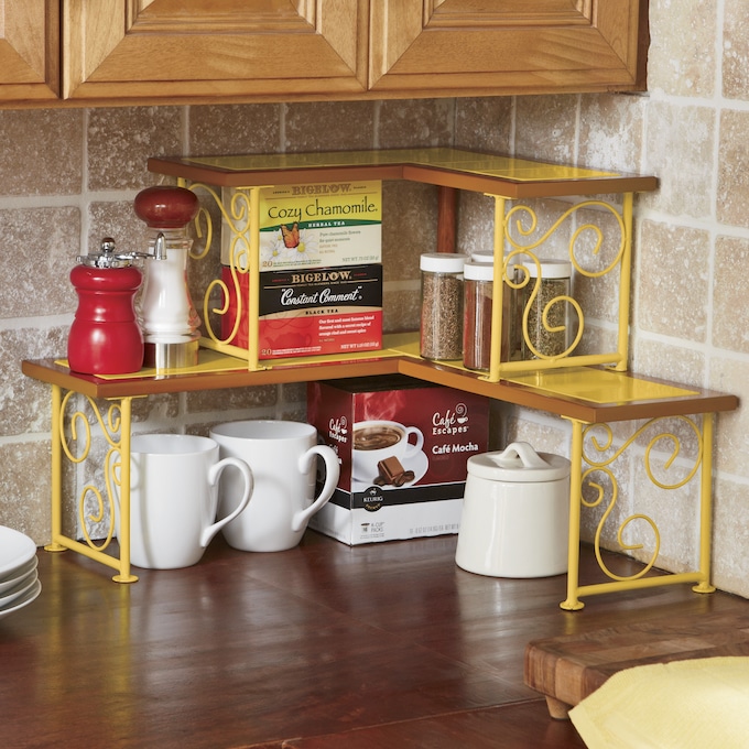 Colorblock 2 Tier Corner Shelf Ginny S