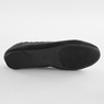Scalloped Faux-Suede Flat for Women, Black, large