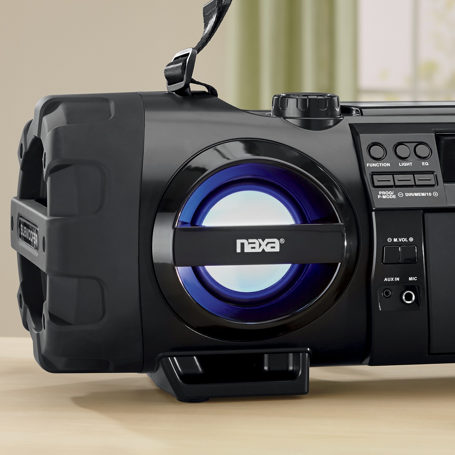naxa bass reflex boombox