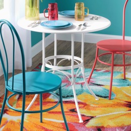 Round Iron Dining Table, , large