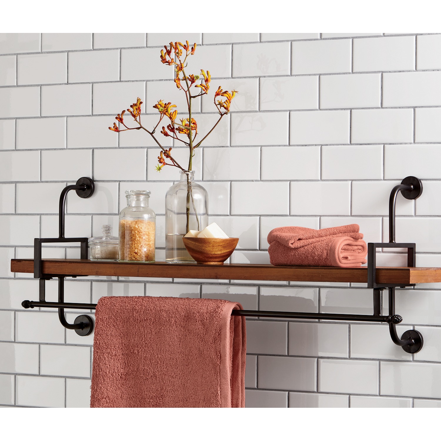 Grayson Wall Shelf with Hanging Rod Ginny's