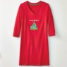 Novelty Holiday Sleep Shirt with Embroidered Christmas Graphic, , large