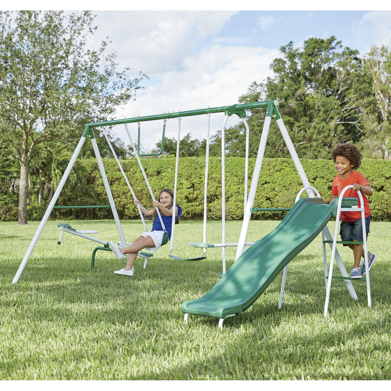 Backyard Metal Swing Set Ginny S