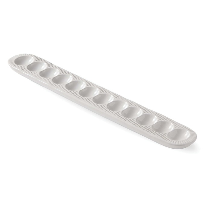 Vista Egg Platter, White, large