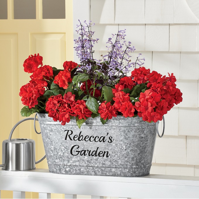 Galvanized Planter Tub, , large
