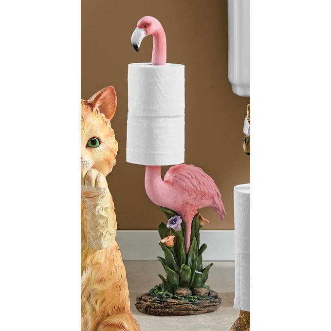 Flamingo Toilet Paper Holder, , large