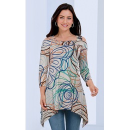 Bright Shark-Bite Top, Abstract Multi, large
