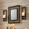 Chicken Wire Wall Mirror and Sconces, , large
