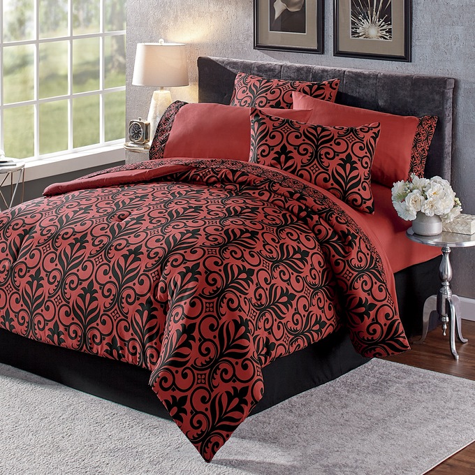 Color Connection Damask Comforter Set, , large