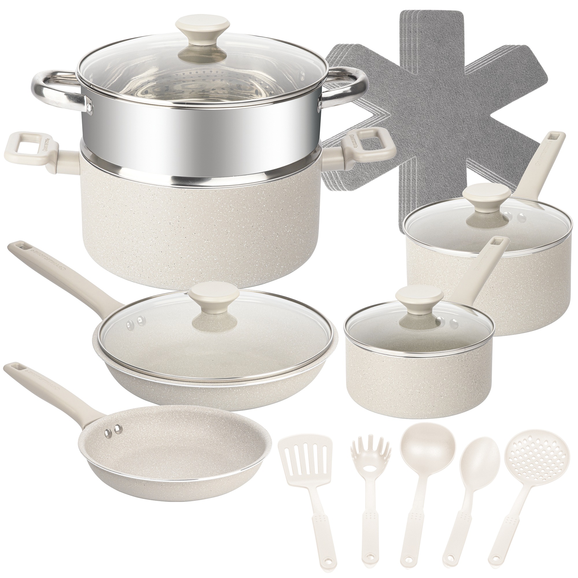 20-Piece Granitestone Desert Cookware Set, , large
