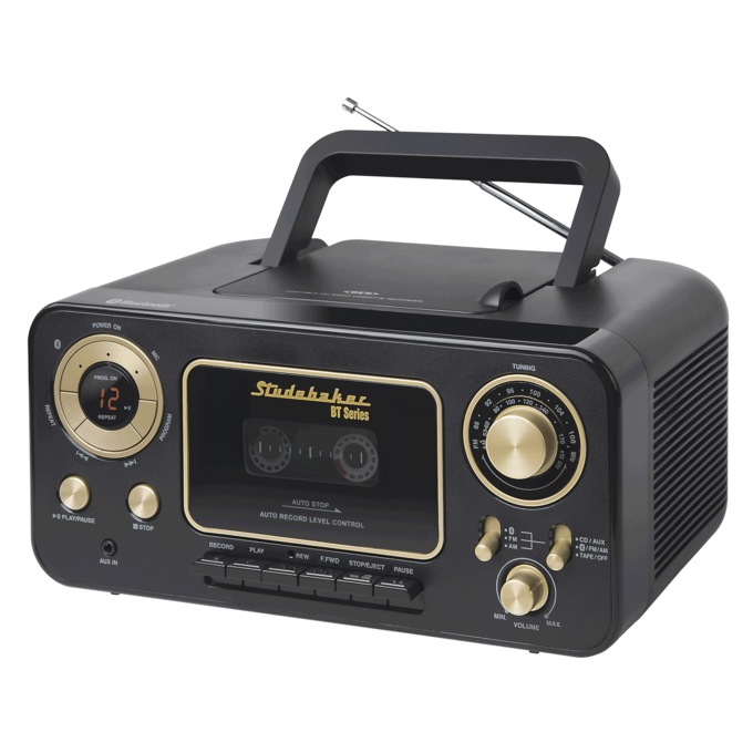 Studebaker Bluetooth Boom Box with Cassette, , large