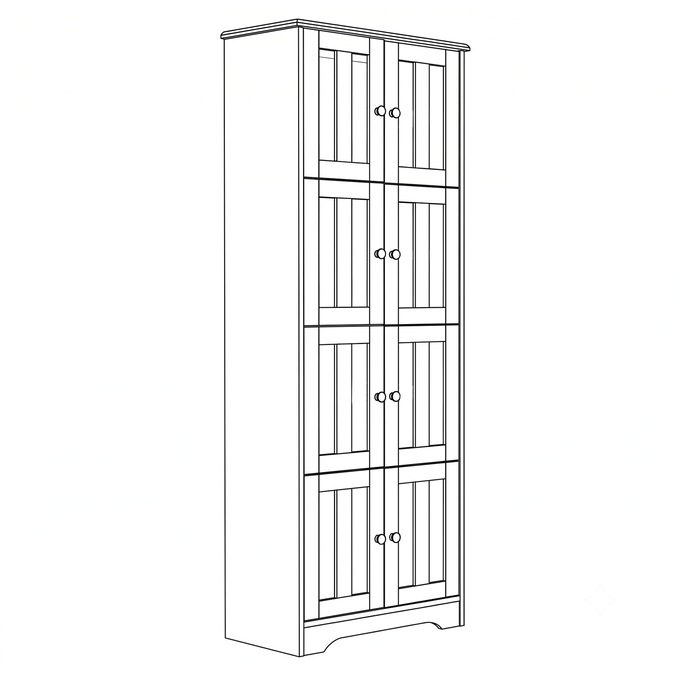 Katie Tall Cabinet with 8 Doors, , large