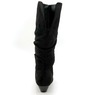 Amanda D'Laurie Tall Scrunch Boot: Rich Suede Look with 1" Wedge Heel, , large