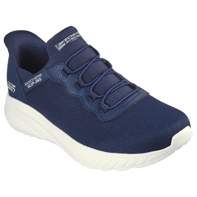 BOBS Men’s Slip-Ins Sport Squad by Skechers, Navy, large