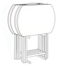 5-Piece Tray Table Set, , large