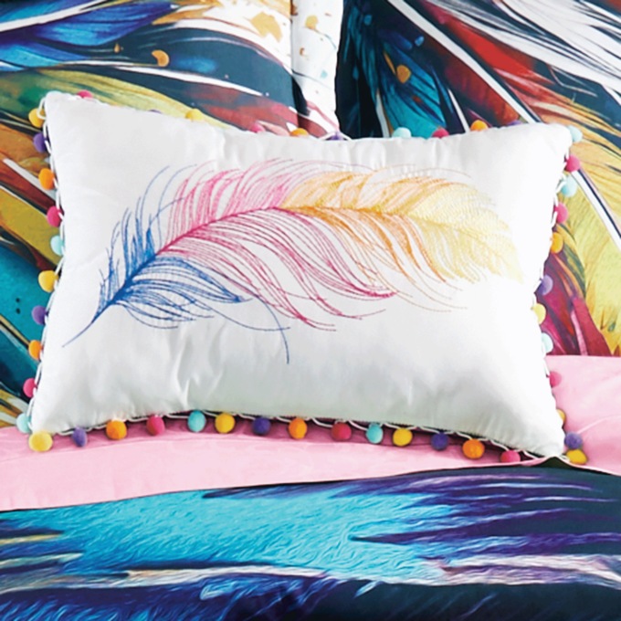 Feathers Decorative Pillow, , large