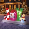 Joyful Santa Lit Inflatable, Multi, large