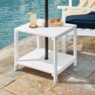 Nantucket Outdoor End Table, White, large