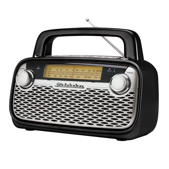 Studebaker Radio with Bluetooth & Rechargeable Battery, , large