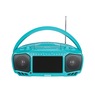 Aiwa Portable 7" Screen DVD Boom Box with Bluetooth, Teal, large