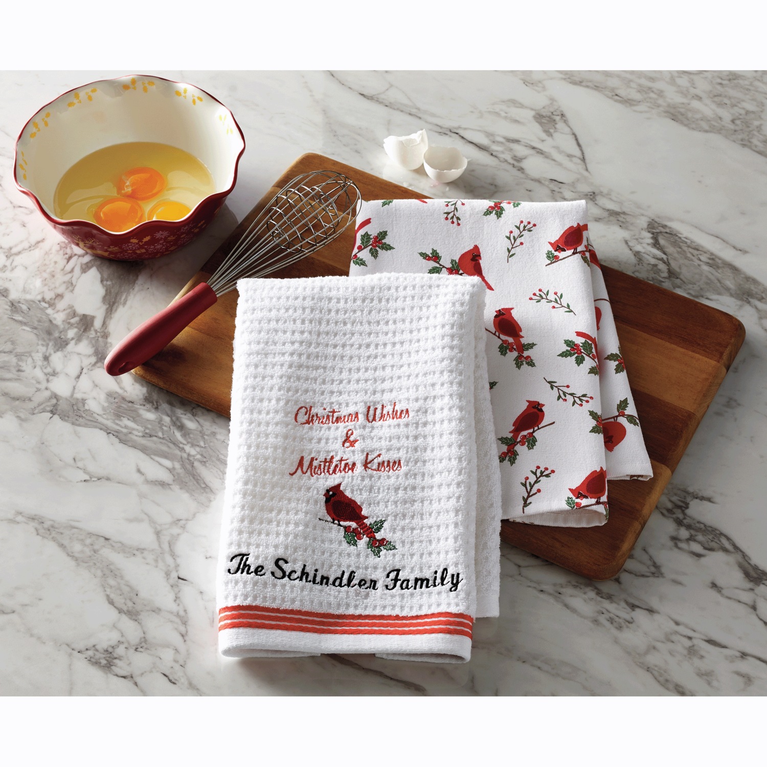 Seasonal dish shop towel set