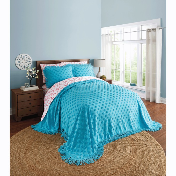 Chenille Dot Bedspread, , large
