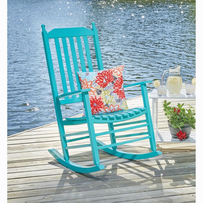 Rocking Chair, Teal, large