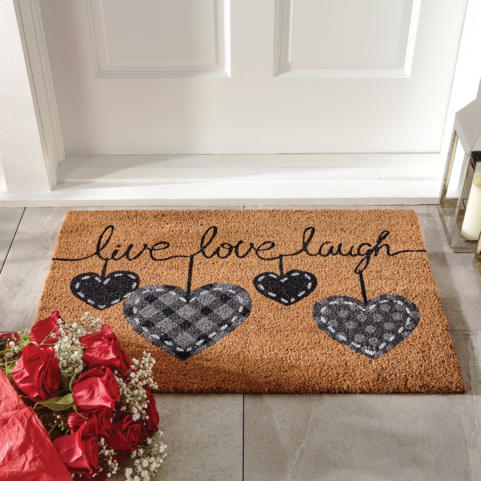 Hanging Hearts Coir Mat - 20" X 30", , large