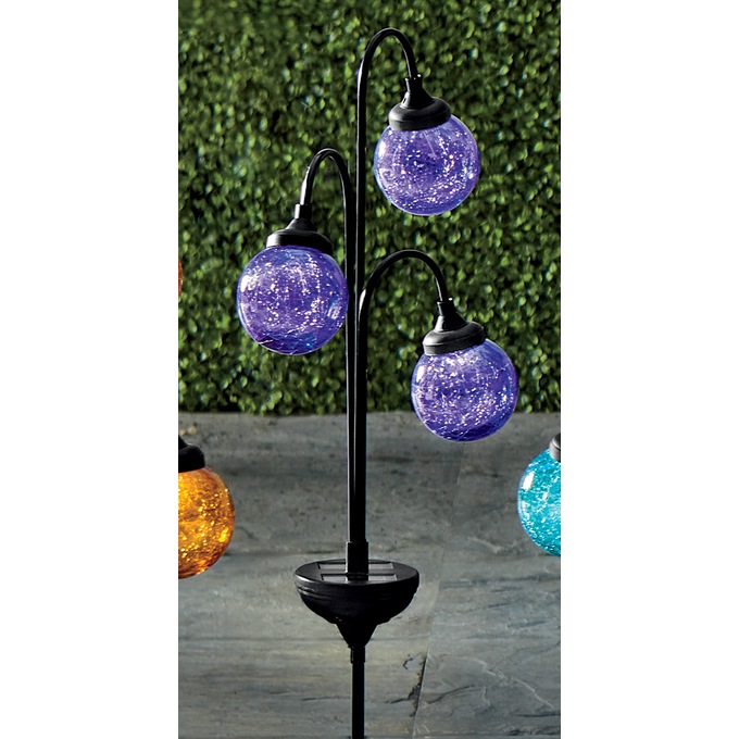 3 Orb Solar Light Stake