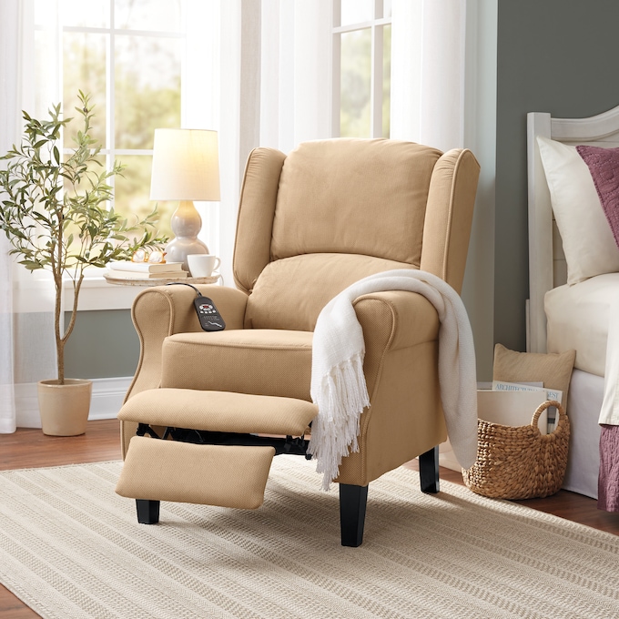 Massage Wingback Recliner with Heat, , large
