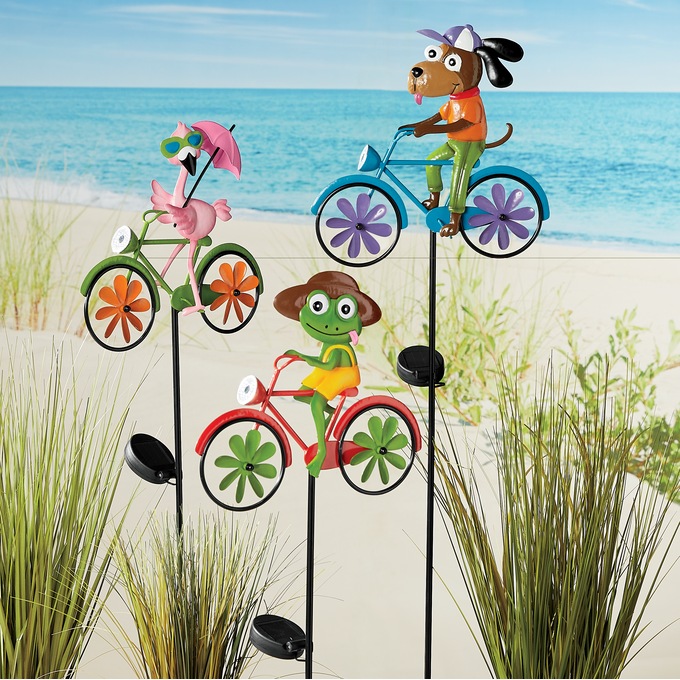 Solar Bike Wind Spinners - Buy 2 and Save, , large