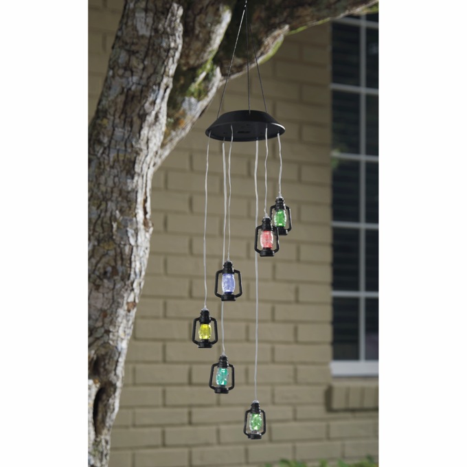 Solar Hurricane Lamp Windchime, , large