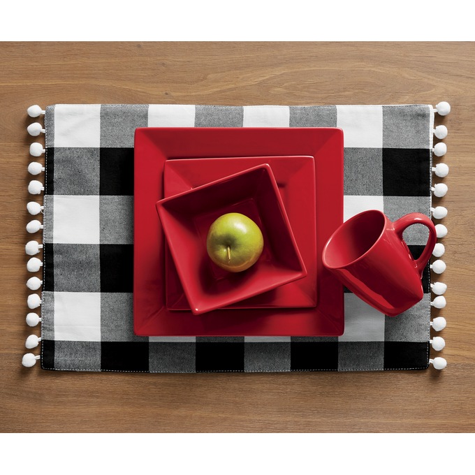 4-Piece Solid Square Place Setting, , large