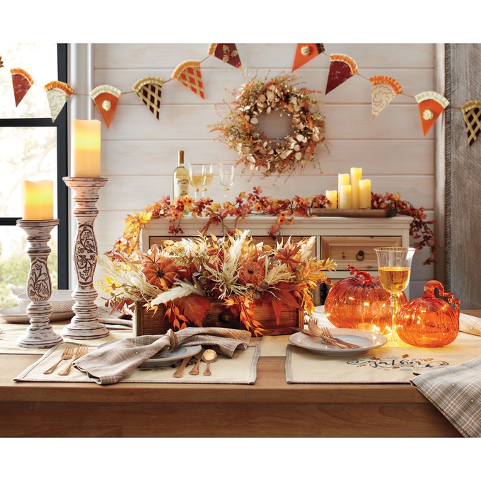 Hanging Fall Floral Garland, , large