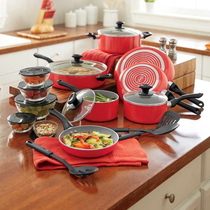 Basic Essentials 14-pc. Nonstick Aluminum Cookware Set