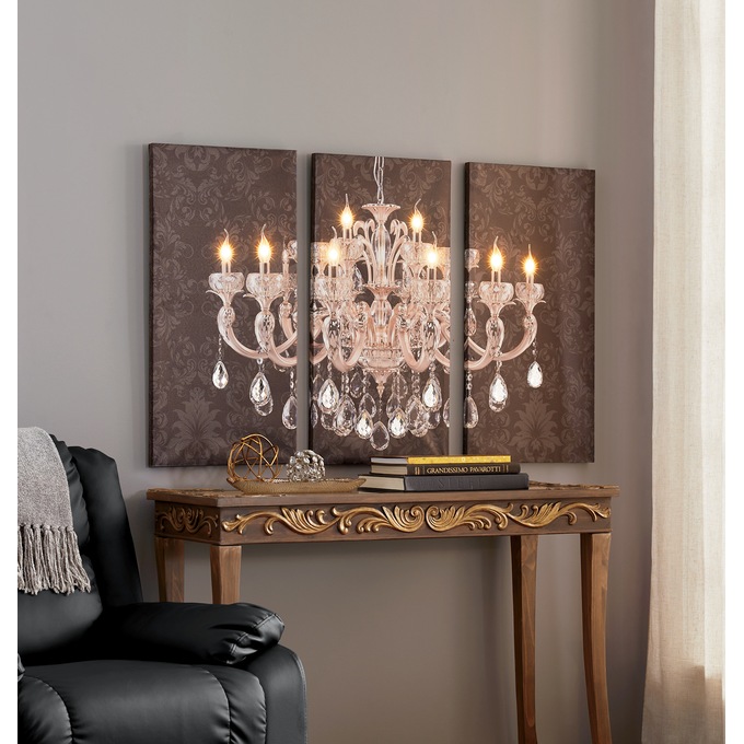 Lit Embellished Chandelier Canvas, , large