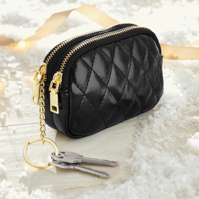 Quilted Keychain Cardholder, , large