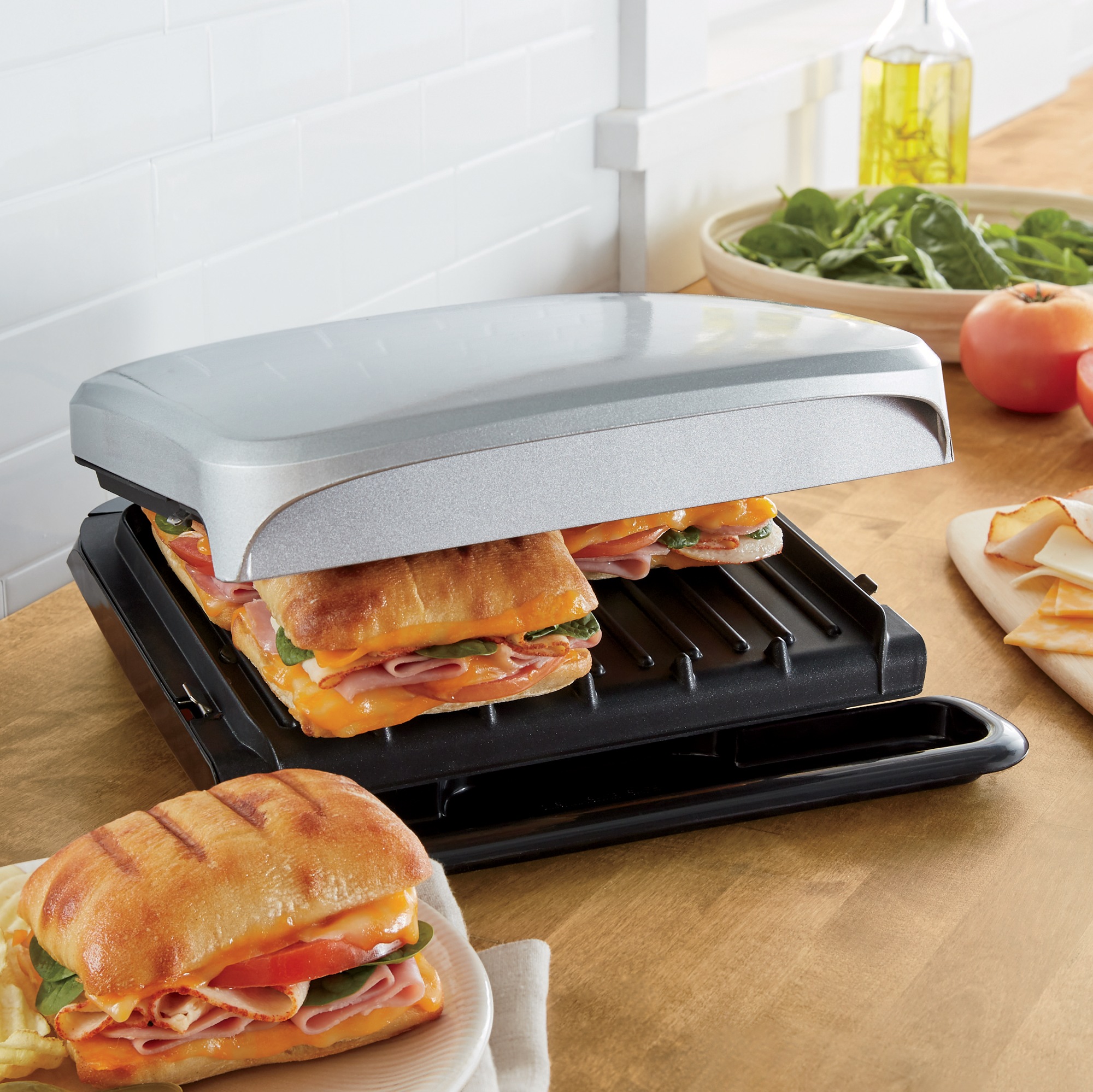 sandwich press with removable plates