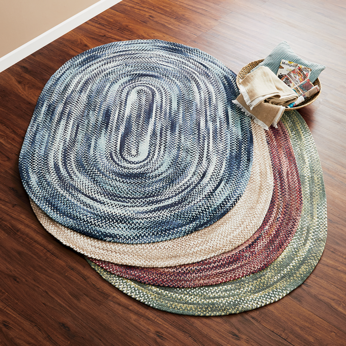 Reversible Ombr&eacute; Chenille Braided Rug, , large