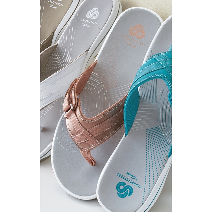 Clarks women's breeze sea flip flop teal hotsell