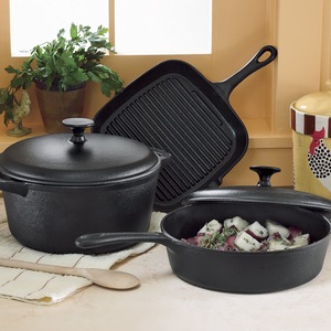 5-Piece Cast Iron Cookware Set, , large