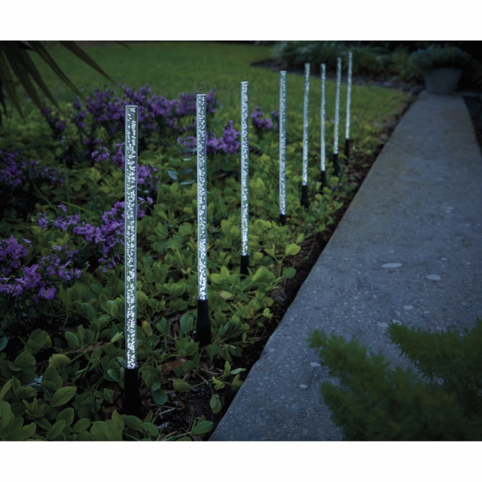 Set of 8 Solar Bubble Wand Colorful Stake Lights, , large
