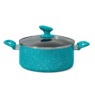 13-Piece Granite Aluminum Cookware Set, Teal, large