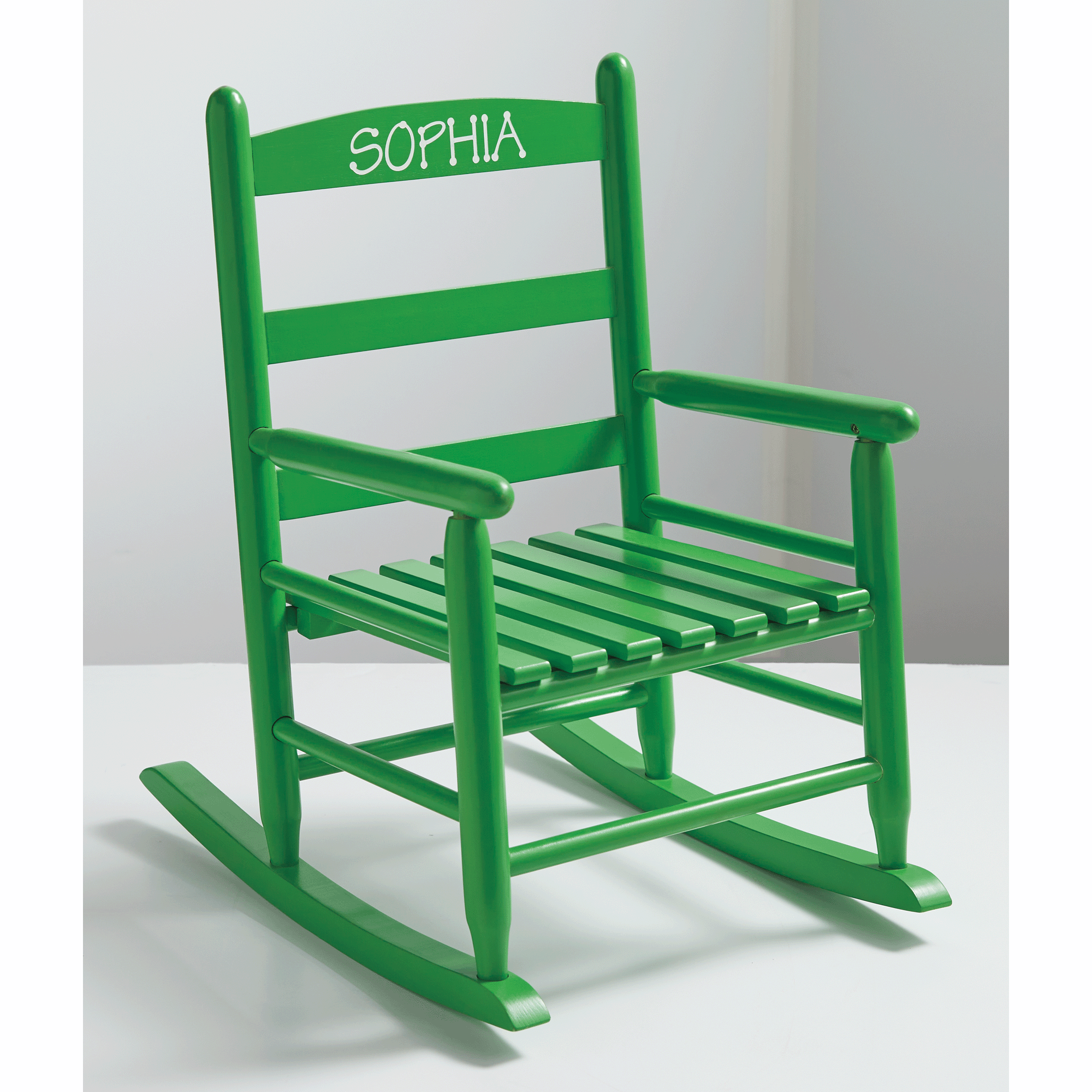 Child&rsquo;s Wood Rocking Chair, Green, large