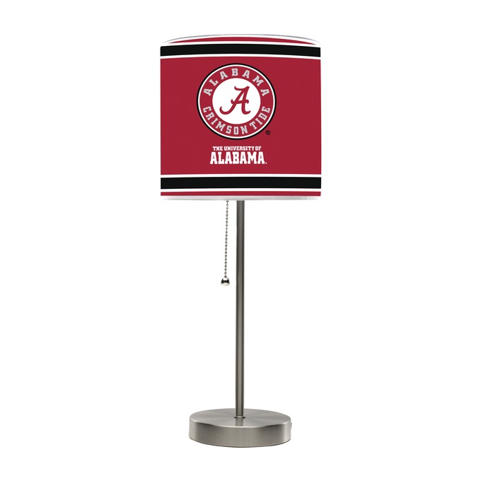 NFL or NCAA Team Logo Chrome Table Lamp with USB, , large