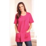 Women's Cotton Knit Tunic with Patch Pockets, , large