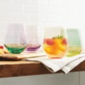 Mikasa Chroma Set of 4 Assorted Stemless Wine Glasses, , large
