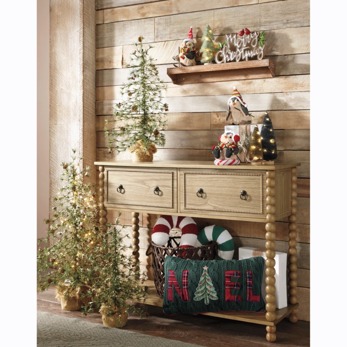 Amber Beaded Console Table, , large