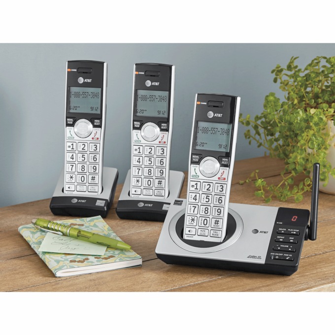 AT&amp;T 3-Handset Cordless Answering System with Smart Call Blocker, , large