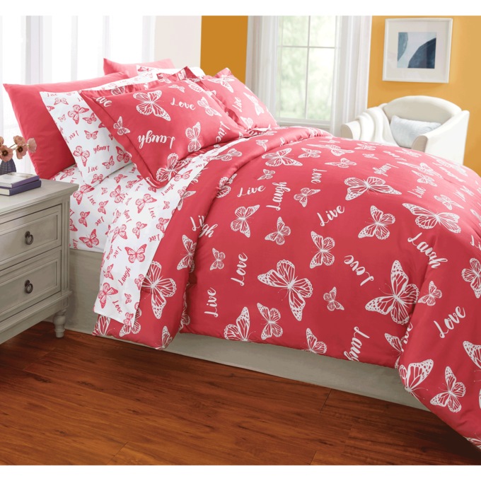 Butterfly Sentiments Down-Alternative Comforter, , large